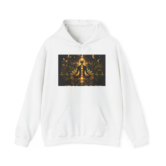 JPNJ2027 Gold Wellness Hoodie — Futuristic Nature & Space Design